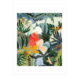 The Distracted Reader | Mindfulness Solo Travel | Bohemian Jungle Botanical Mood | Nature Book Lady (Print Only) thumbnail