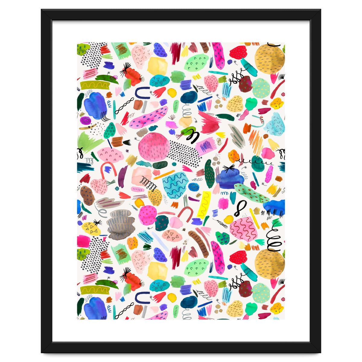 Abstract Colourful Marks Scribbles