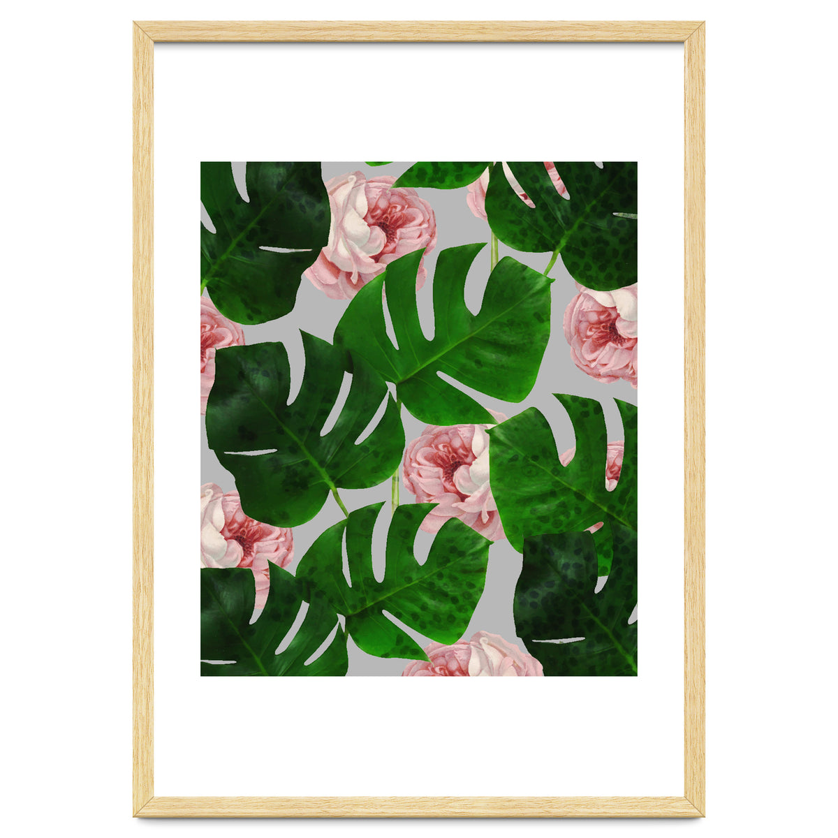 Monstera & Rose Pattern