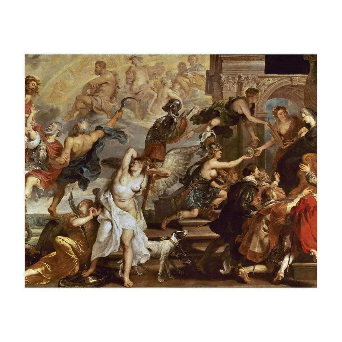 Apotheosis of Henry IV of France (and Henry III of NAvarra from 1562 to 1610) and Regency of Mari... (Print Only)