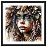 Autumn Leaf Druid Woman Portrait thumbnail