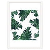 Banana Leaf Watercolor Painting, Tropical Nature Botanical Palm Illustration Bohemian Minimal Luxe thumbnail