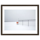 Detour sign in the snow beach thumbnail