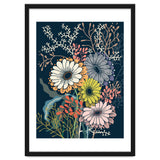 Springtime daisies dark blue thumbnail