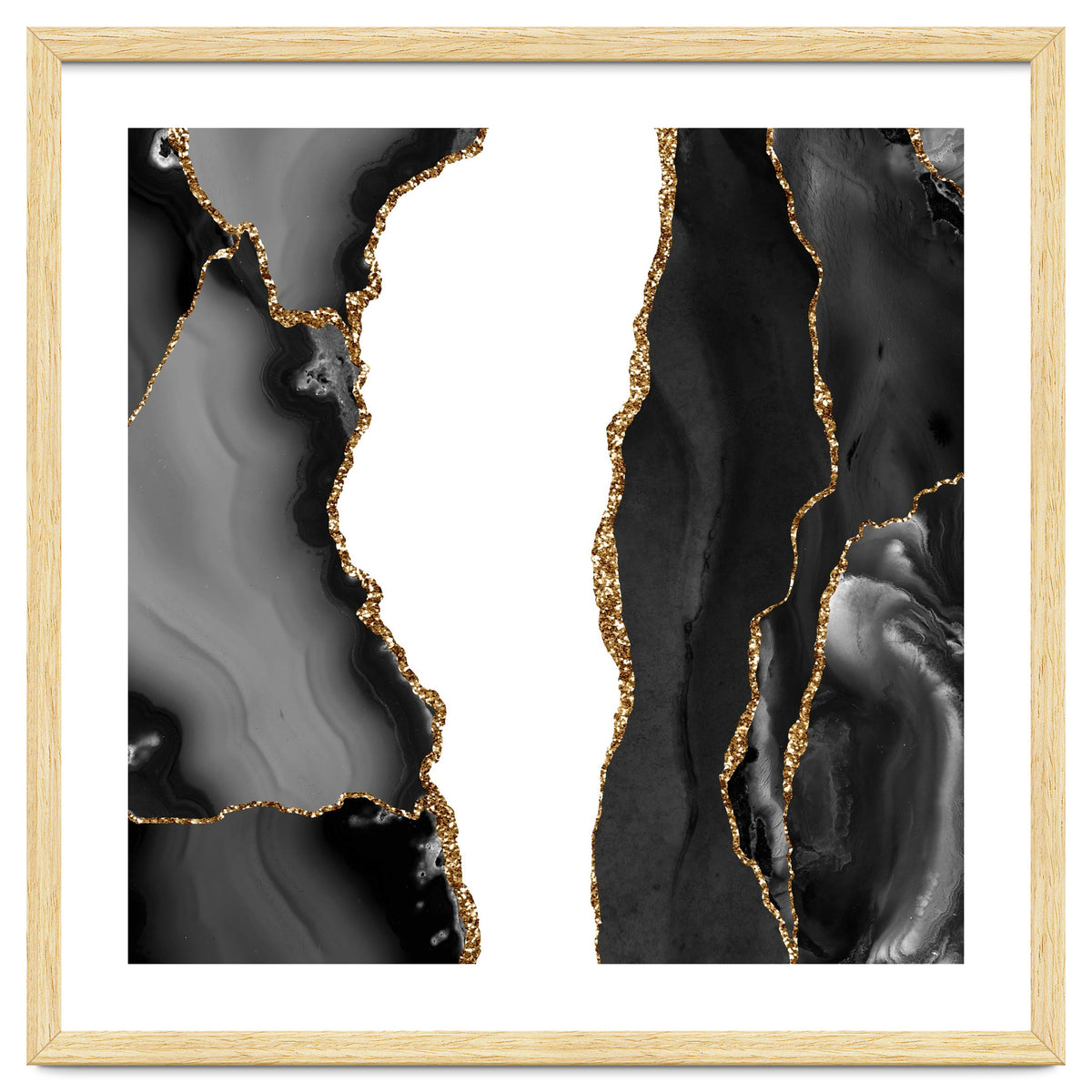 Black & Gold Agate Texture 07