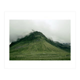Green mountain covered in clouds - Iceland (Print Only) thumbnail