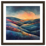 Abstract Ethereal Rolling Hills at Sunset thumbnail