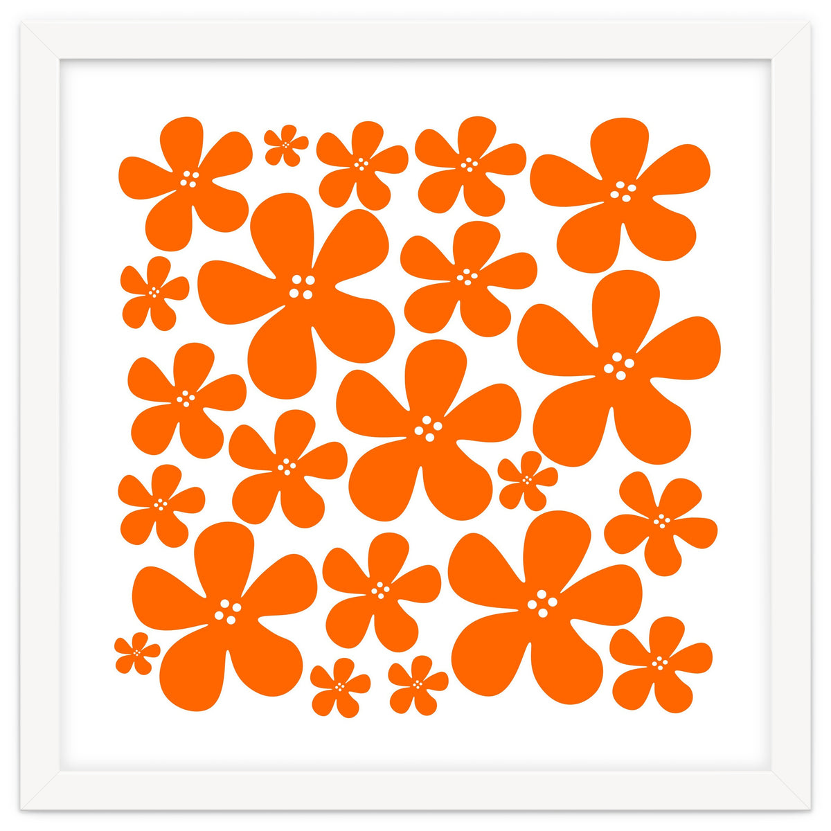 Orange Flowers Pattern
