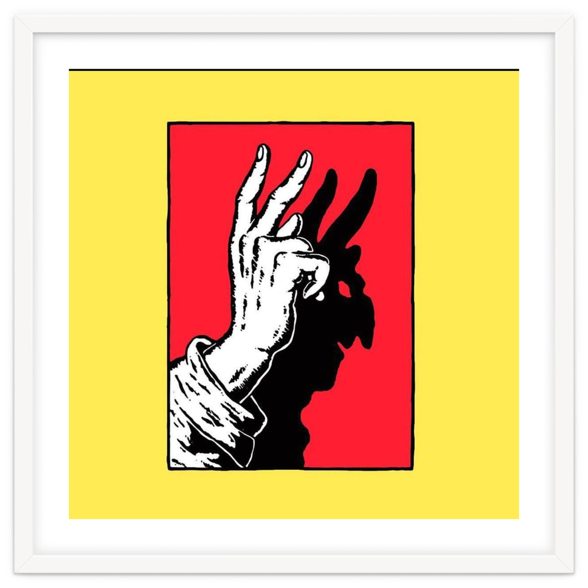 Hand Shadow Art – Peace & Freedom Illustration