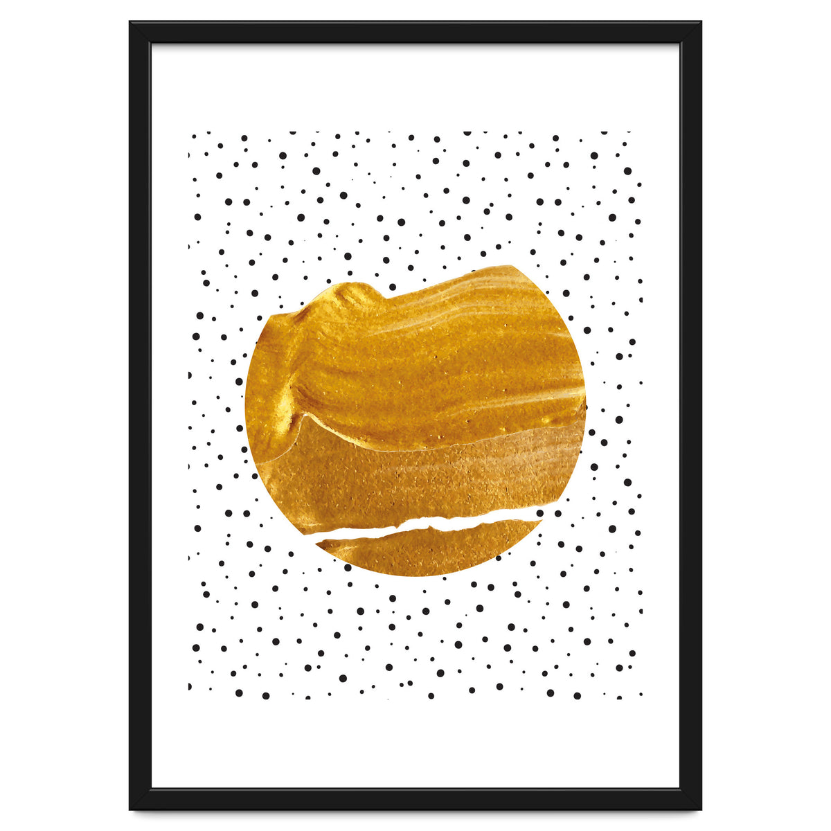 Stay Gold | Abstract Geometric Painting | Polka Dots Quirky Eclectic | Modern Boho Luxe