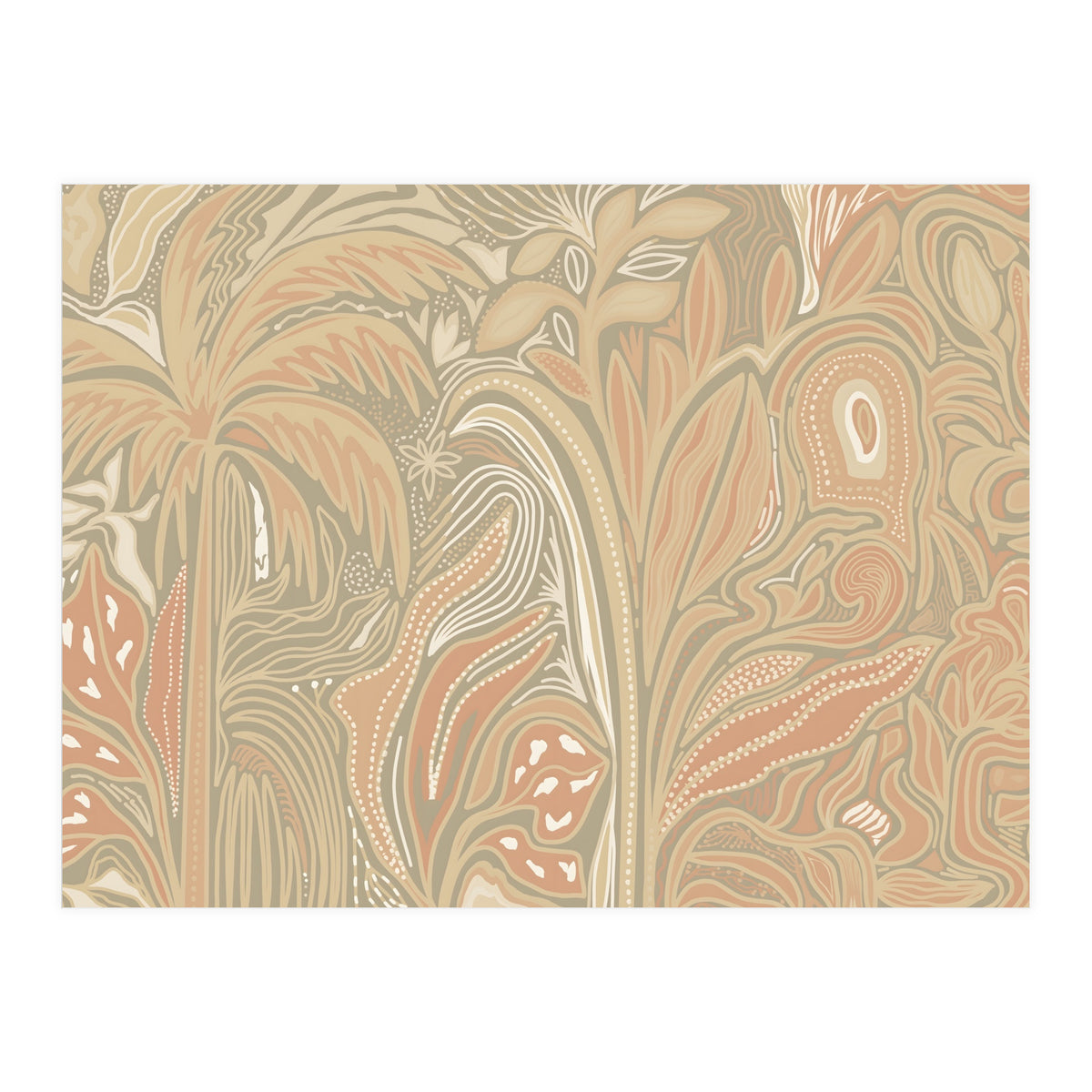 Palmae Mysticae Biege Rustic  (Print Only)