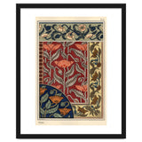 The poppy, Papaver somniferum, in stained glass, wallpaper, fabric and tile patterns. Lithograph ... thumbnail