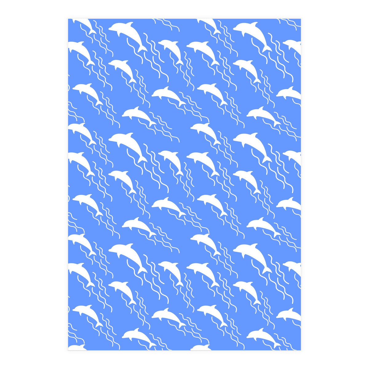 Swimming dolphins (Print Only)