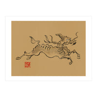 Kirin On Brown Paper (Print Only)
