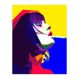 Girl Smoking Pop Art WPAP Style Illustration (Print Only) thumbnail