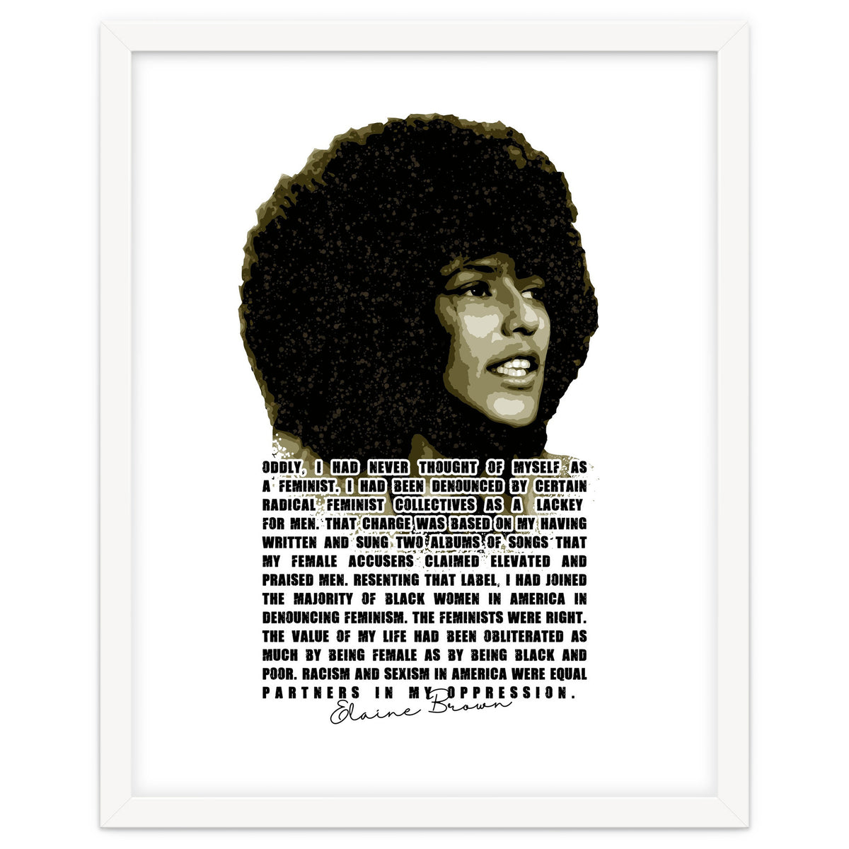 Elaine Brown American Prison Activist Legend in Vintage Quotes