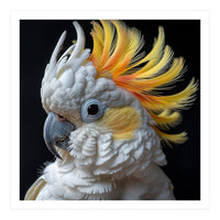 White Cockatoo With Yellow Crest Portrait (Print Only)