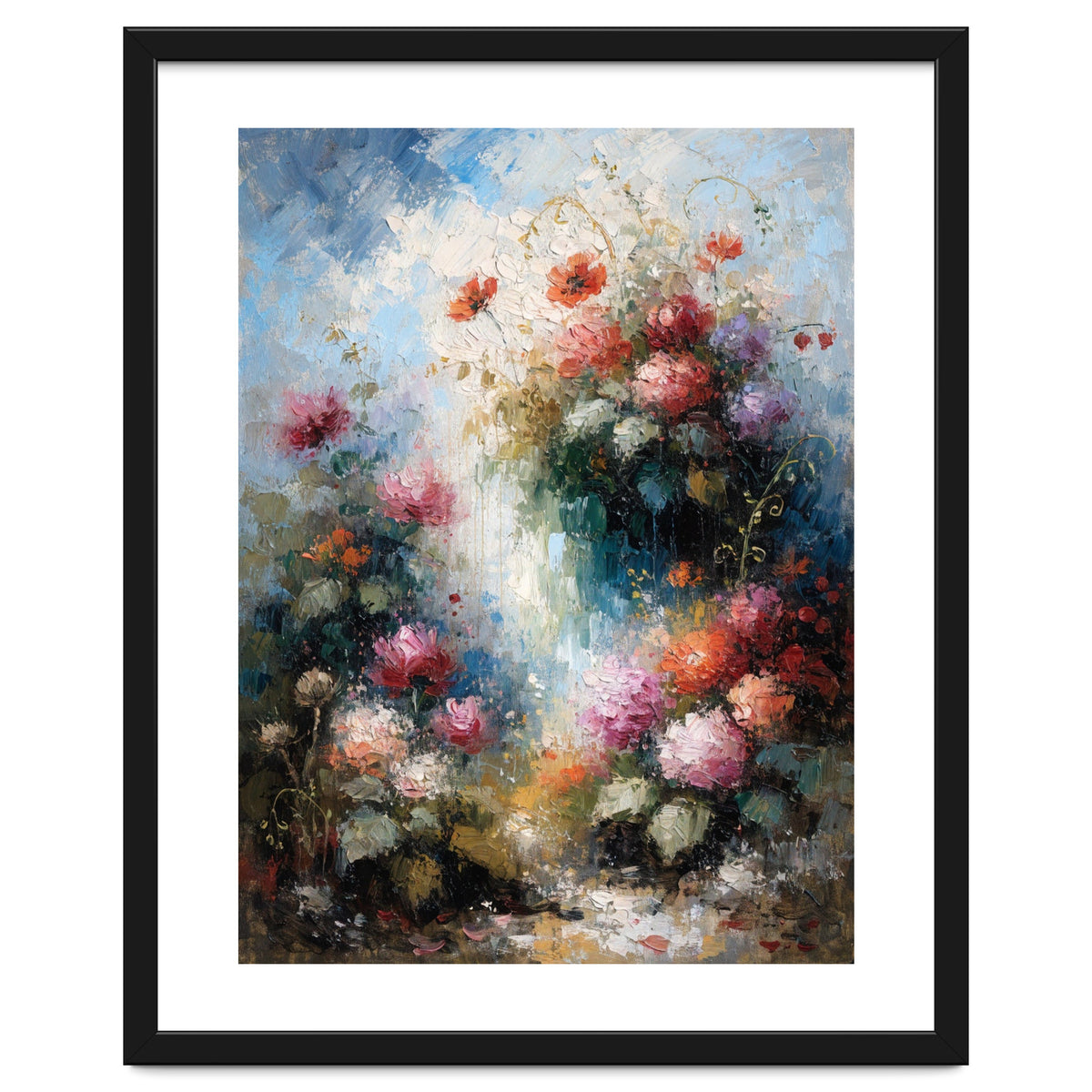 Ethereal Summer Garden Oil Painting