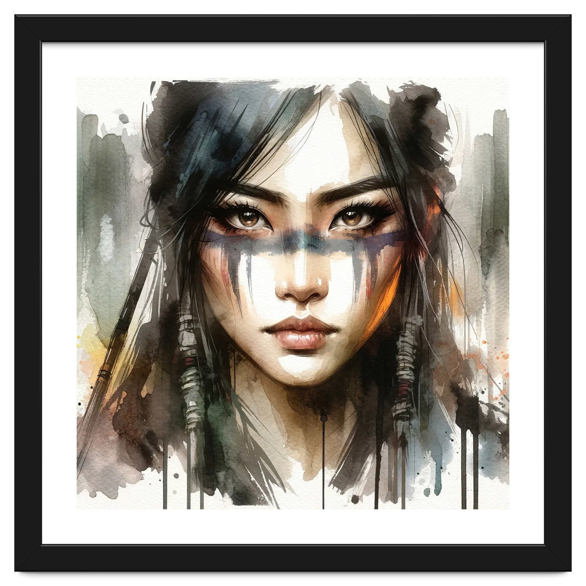 Ethereal Asian Warrior Gaze