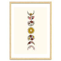 Floral Phases Of The Moon