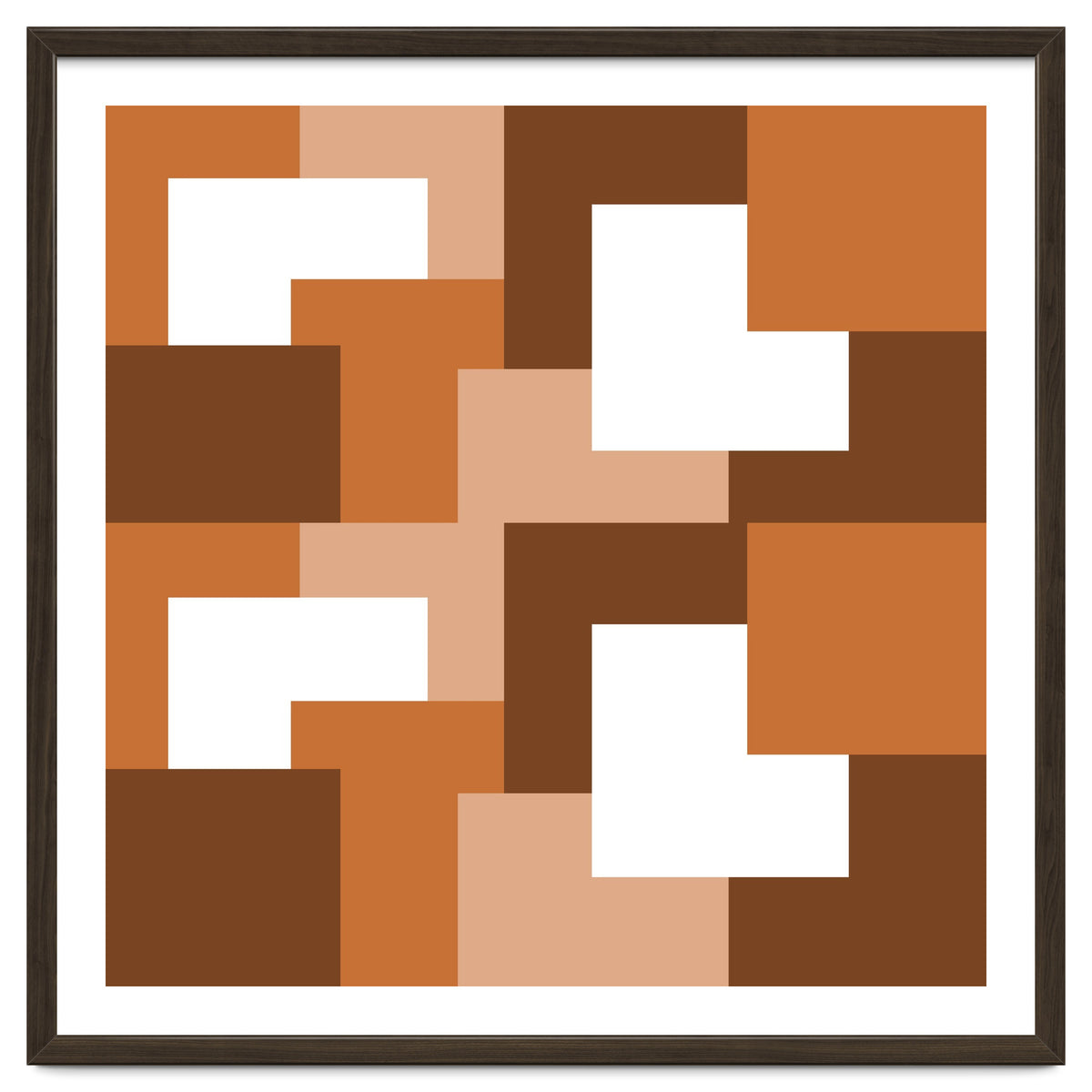 Brown Abstract Square Tiles