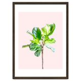 Intimate Energy, Blush Pastel Botanical Plant Minimal Painting, Pink Green Nature thumbnail