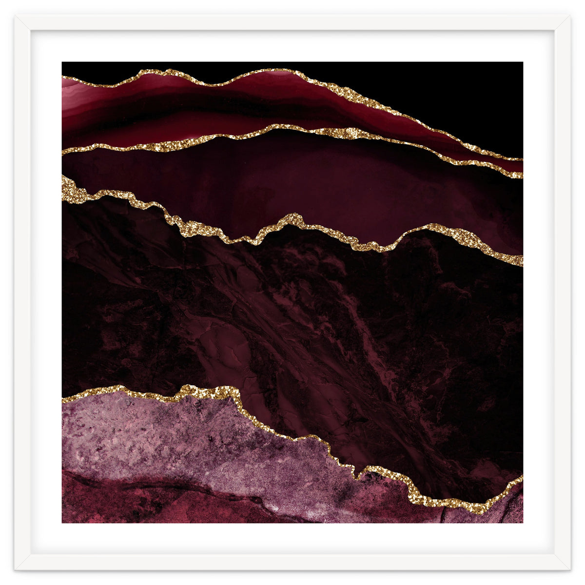 Burgundy & Gold Agate Texture 02