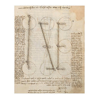 Folio f 1r. Codex Madrid I (Ms. 8937) "Treaty of statics and mechanics", 192 folios with 384 page... (Print Only)