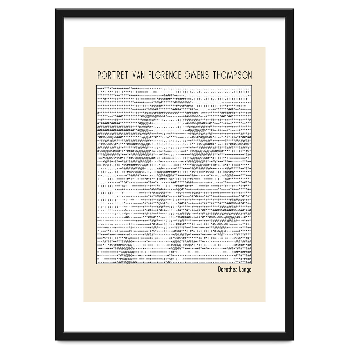 Portret Van Florence Owens Thompson (ascii Art)