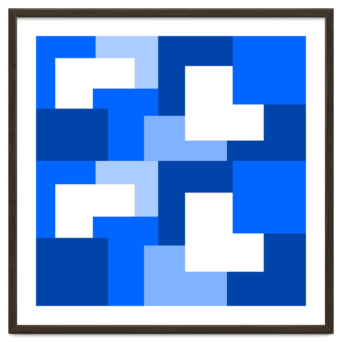 Blue Abstract Square Tiles