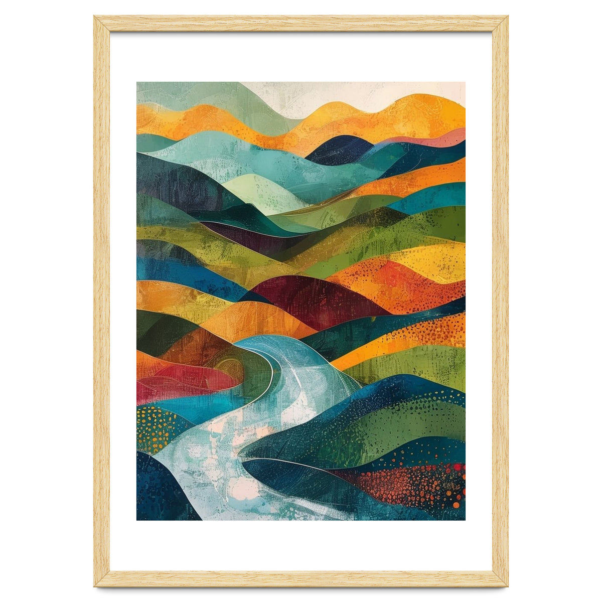 Abstract Rolling Hills Landscape