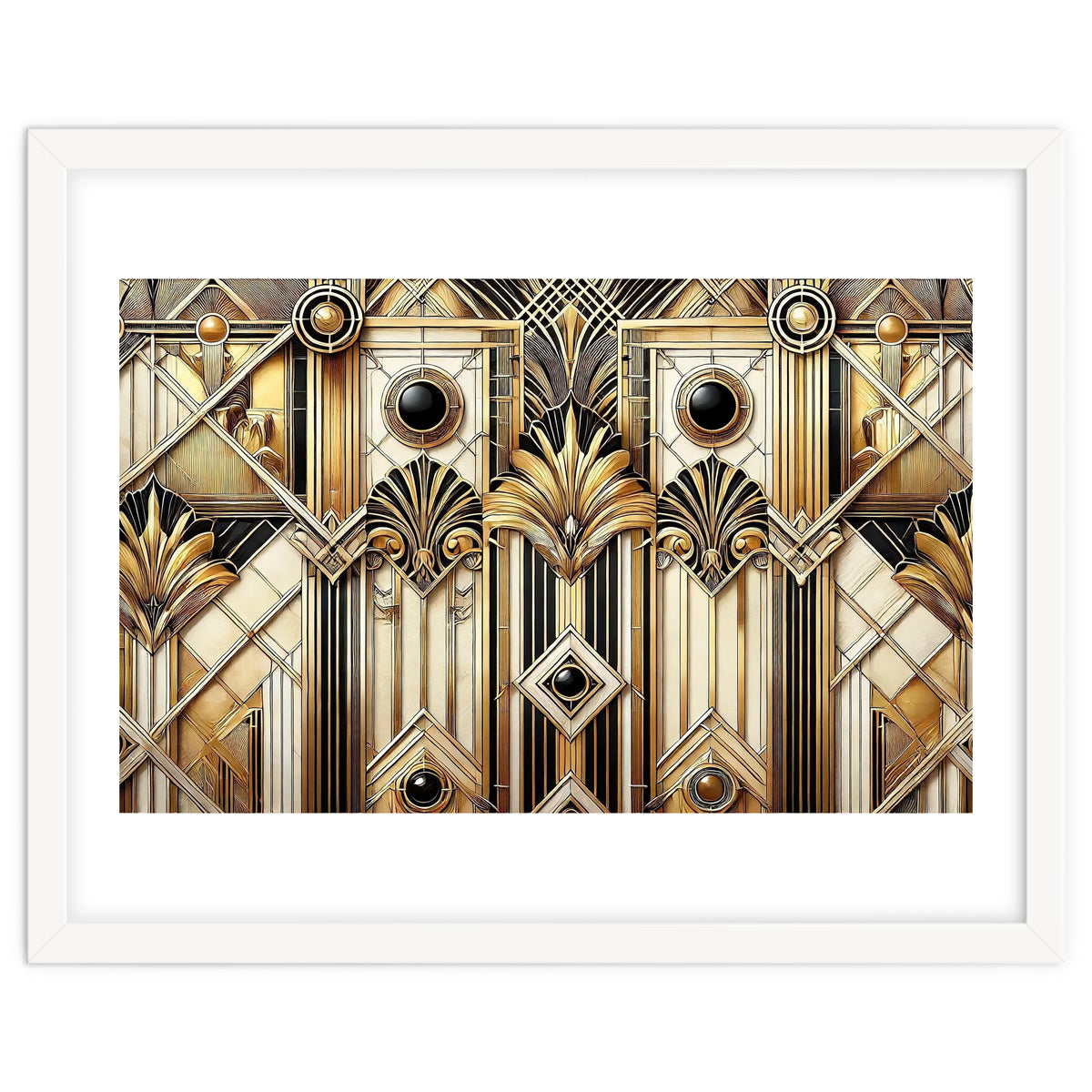 Art Deco Gold Geometric Pattern