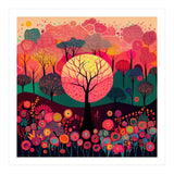 Folk Sunset Forest In Bloom (Print Only) thumbnail