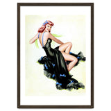 Pinup Girl Posing In Black Dress thumbnail