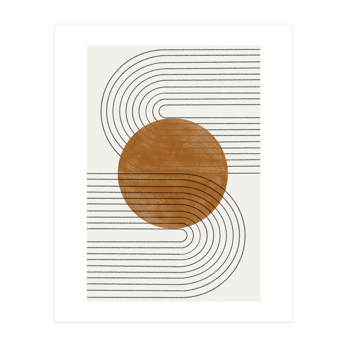 BROWN MINIMALIST MOON (Print Only)