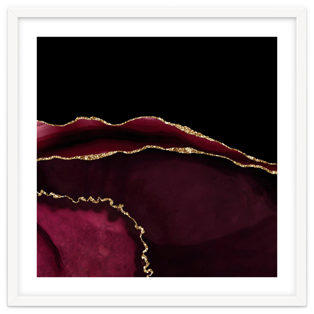 Burgundy & Gold Agate Texture 05