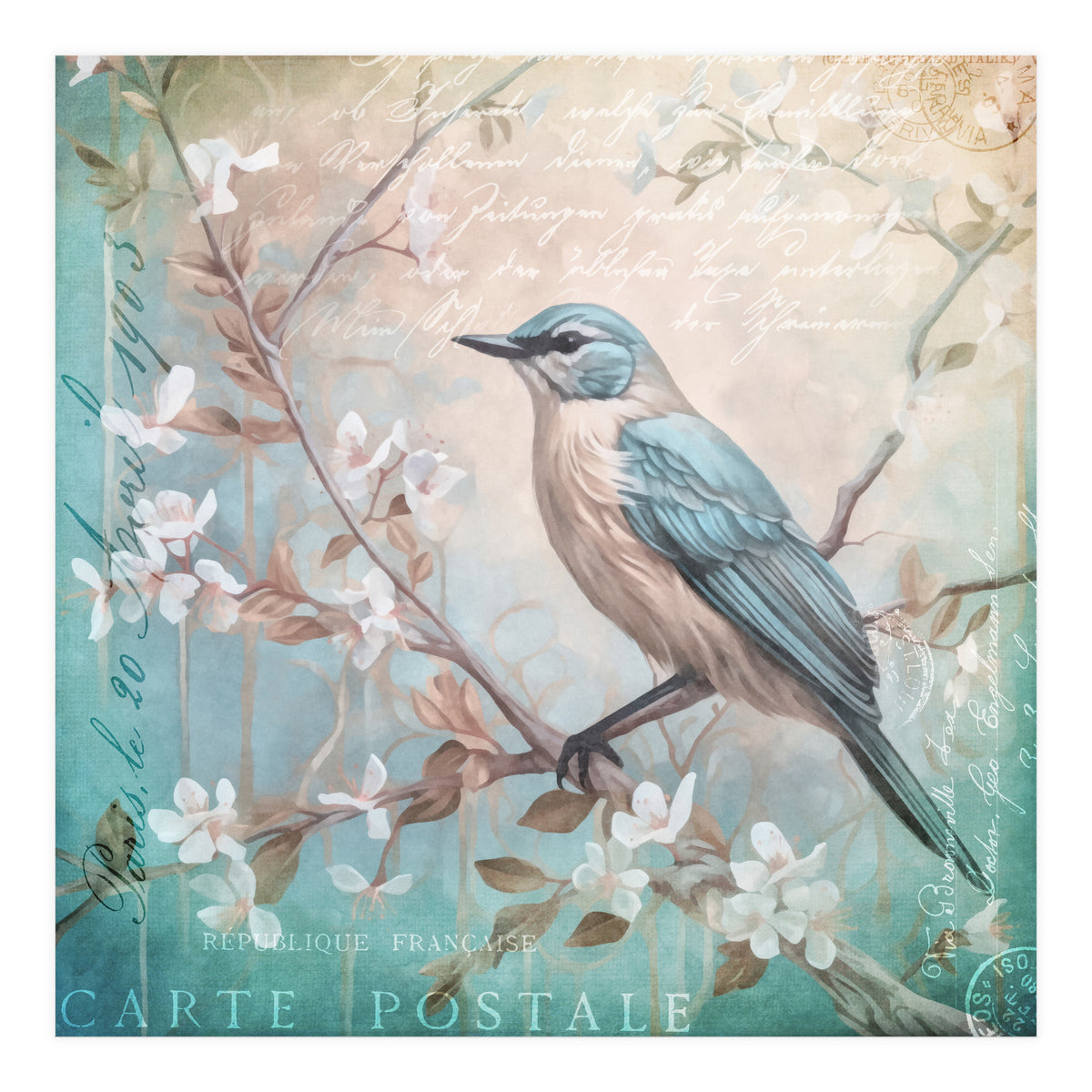 Bird Vintage Nostalgia II (Print Only)