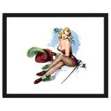 Pinup Sexy Girl Posing In Zorro Costume thumbnail