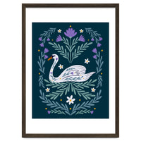 Swan Purple And Teal