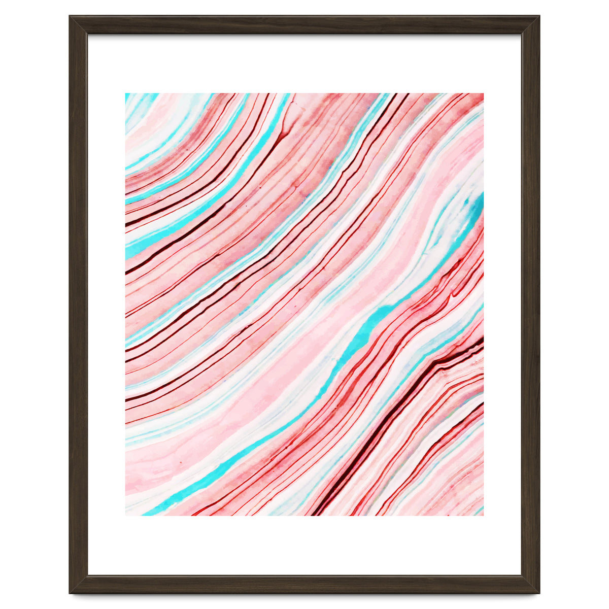 Between the Lines, Pastel Watercolor Abstract Painting, Subtle Neutral Minimal Illustration