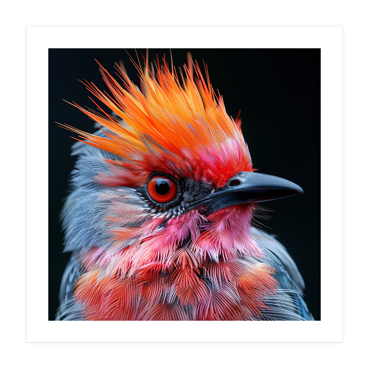 Close Up Of Exotic Bird With Vibrant Plumage (Print Only)