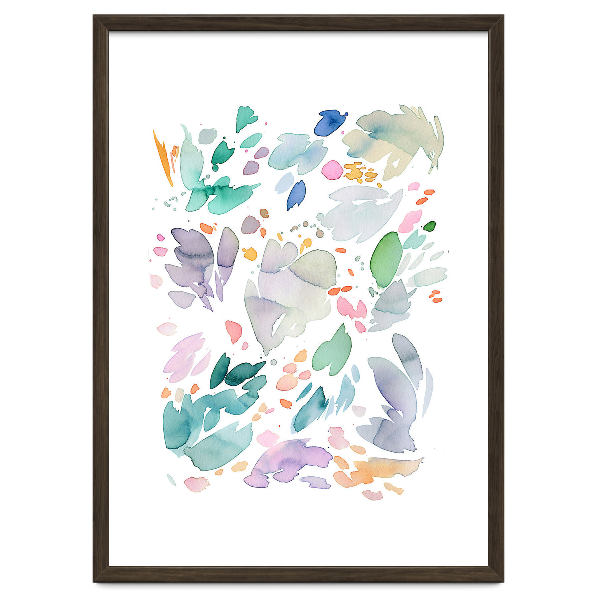 Abstract Watercolor Summer Flowers II