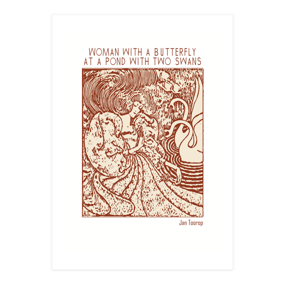 Woman With A Butterfly (Print Only)