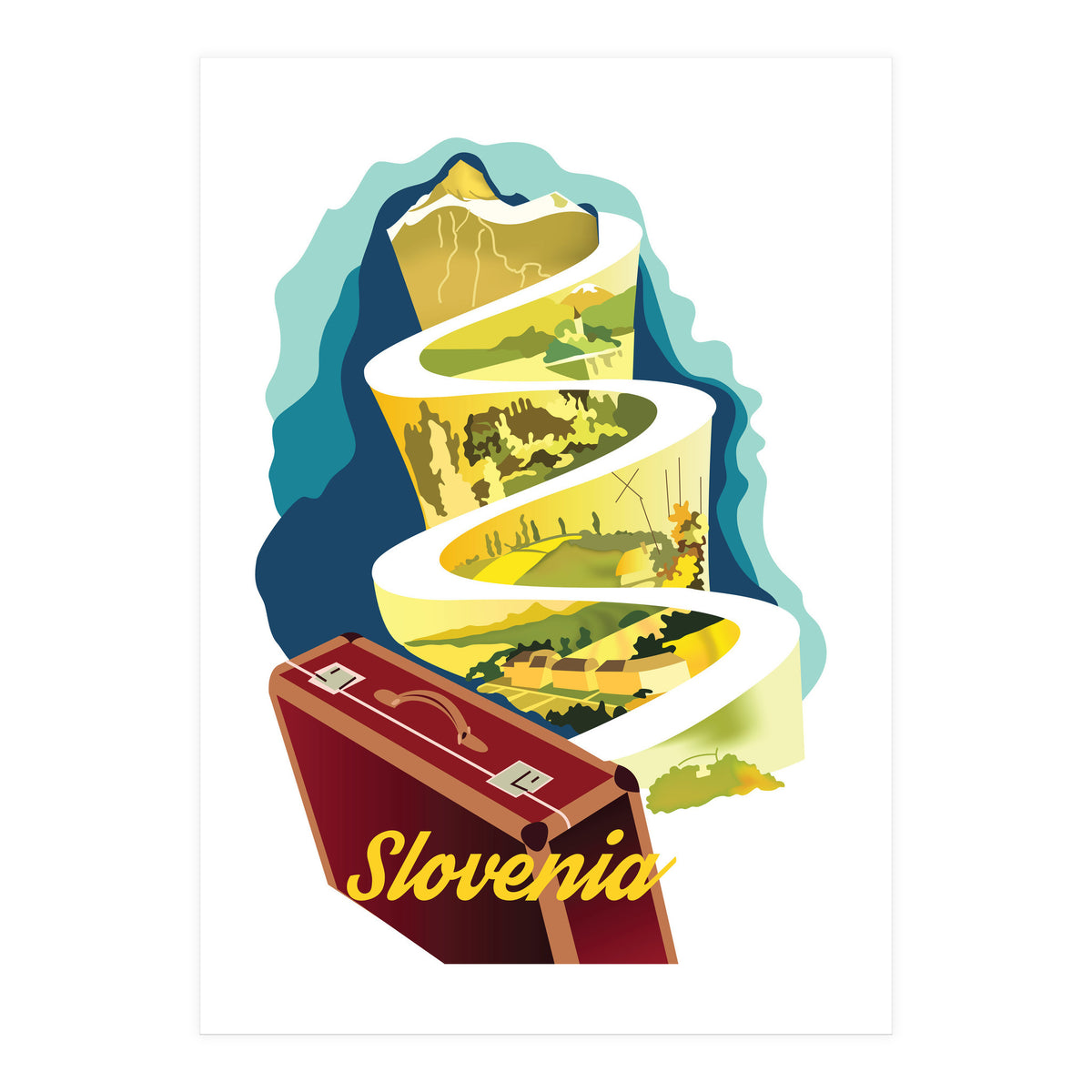 Slovenia, Mountain Road (Print Only)