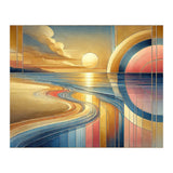 Sundown Serenity Scene In Art Deco (Print Only) thumbnail