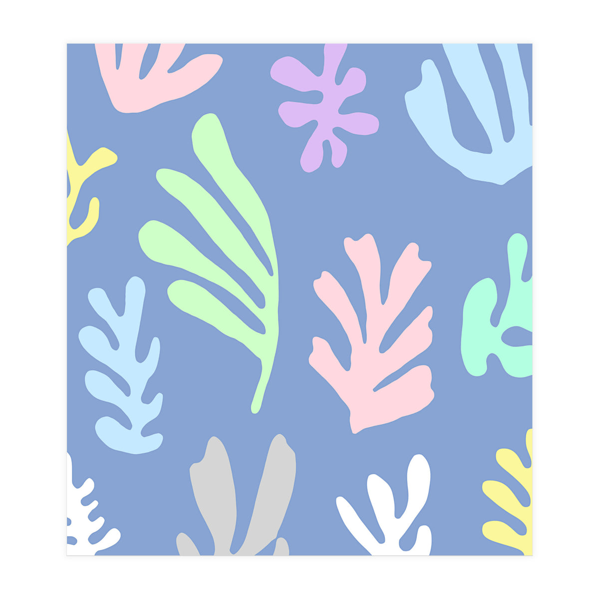 Matisse Colorful Leaves Blue (Print Only)