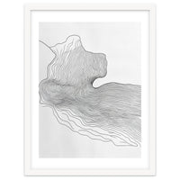 Abstract Black And White Organic Flowing Lines Pattern
