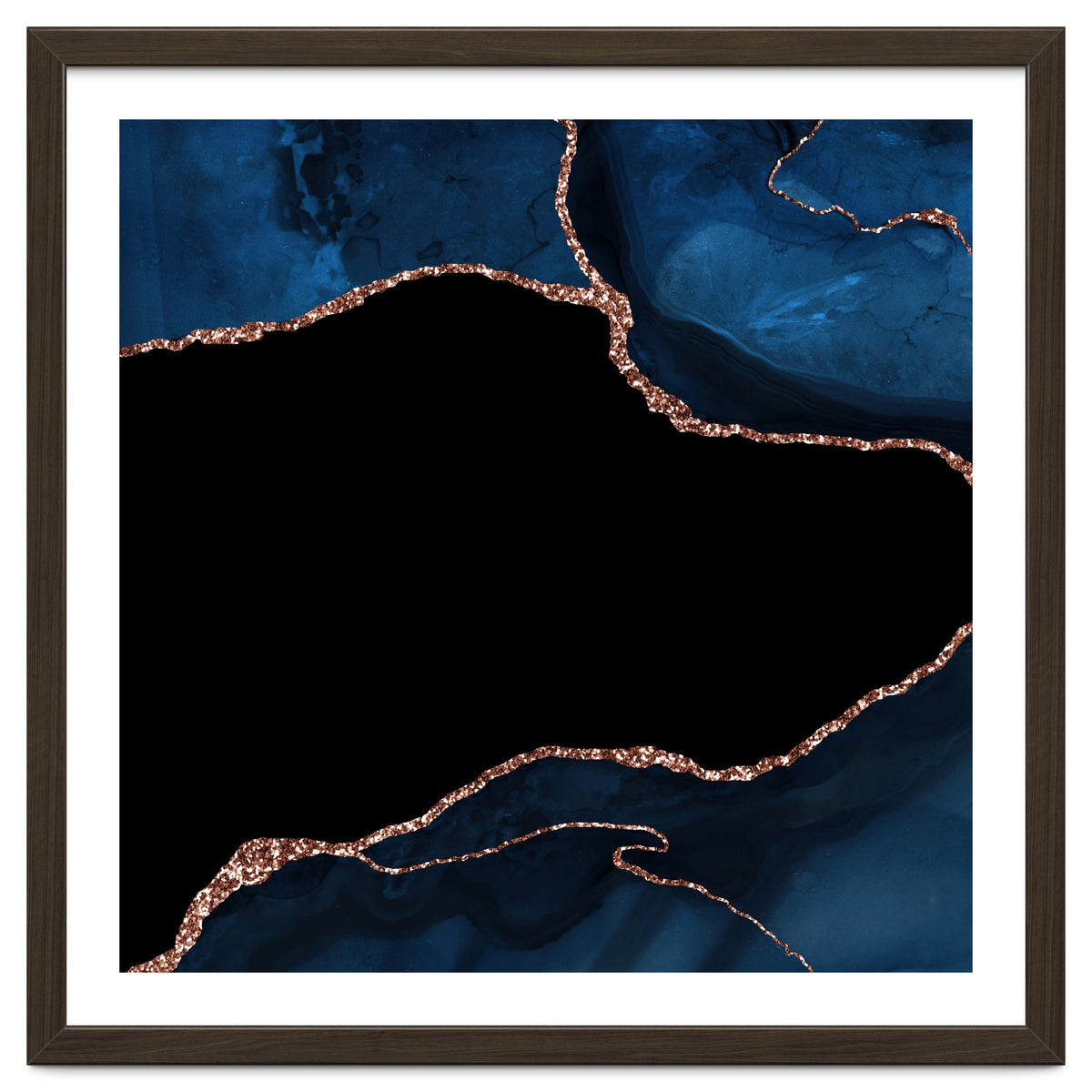 Navy & Rose Gold Agate Texture 04