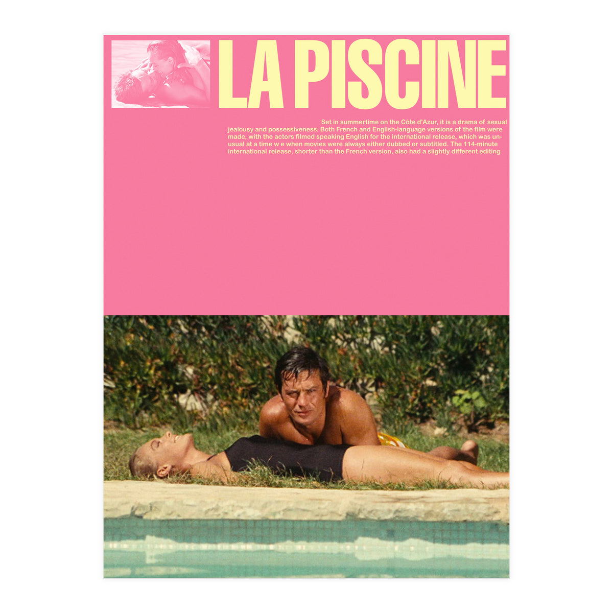 La Piscine Movie (Print Only)