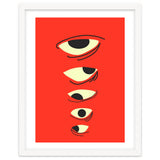 Abstract Eyes on Red Background thumbnail